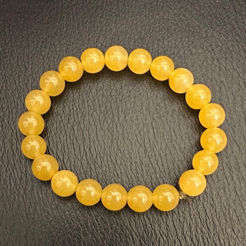 Elegant Yellow Beaded Bracelet